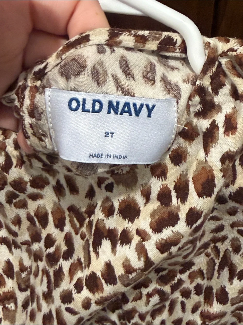 Old Navy Toddler Girl's Leopard Print Summer Dress in Brown and Cream, Size 2T